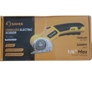 Cordless Electric Scissors, Cardboard Box Cutter, 4V Rechargeable Rotary Cutter.